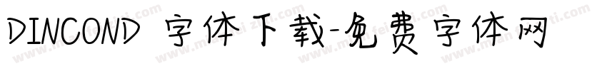 DINCOND 字体下载字体转换